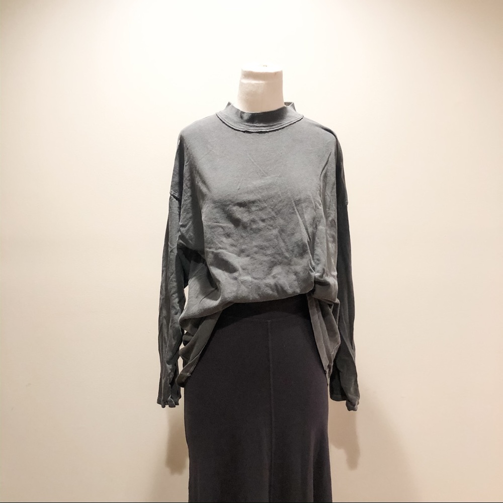Free people gray long sleeve shirt we the free S